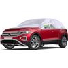 Opaltool Telo Copriauto Mezza Copertura Adatta per 2017-2023 VW T-Roc, Argento Mezza Copertura Auto con Ganci Regolabili e Tappi per le Orecchie con Striscia Riflettente