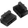 chenyang CY - Adattatore di prolunga USB 3.0, 20 pin maschio a femmina angolato a 90 gradi, 2 pezzi