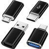 AXFEE Adattatore USB C 4 Pezzi, Adattatore USB C a USB 3.0 OTG, Adattatore Micro-USB a USB-C, Compatibile con MacBook Pro, Samsung Galaxy, Cellulari, PC, in Auto e Altro