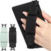MoKo 2PC Cinturino di Sicurezza per 6-8 Kindle eReaders Fire Tablet-Kobo/Voyaga/Lenovo/Sony Kindle E-Book Tablet,Cinturino da Mano Versatile ad Alta Elasticità Supporto Antiscivolo, Verde Agave+Nero