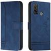 Bravoday Cover per Huawei P Smart 2020, Flip Custodia in Pelle PU Portafoglio Custodia per Huawei P Smart 2020, con Slot per Schede, Blu