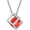 Aurora Tears portafortuna collana created-topaz Cube ciondolo collana 45 cm catena e Argento, colore: January, cod. DP0028J-UK