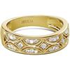 Jeulia Anello Donna in Argento 925 con Zirconi Cubici Taglio Rotondo, Fede Larga Eternity Milgrain, Anello Pavé da Fidanzamento Matrimonio Anniversario Promessa con Portagioie
