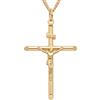 Alexander Castle Collana grande con ciondolo a croce in oro 9 kt, con catenina in oro da 50,8 cm e confezione regalo, adatta per uomo o donna