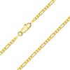 PLANETYS - Catenina Argento Sterling 925 Placcato Oro 18K Modello Figaro (1+3) Larghezza 2.5 mm Lunghezza: 45 cm