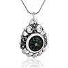 FashionJunkie4Life Collana con ciondolo a forma di bussola in argento Sterling, con motivo a pergamena, 45,7 cm