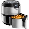 Tefal Easy Fry EY401D Singolo 4,2 L Indipendente 1500 W Friggitrice ad aria calda Nero, Acciaio inox (Tefal Easy Fry EY401D frituregryde Enk)
