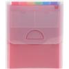 Exacompta - Rif. 55798E - Cartone da 5 raccoglitori per valigia verticale Crystal - copertina e interno in PP - con 2 portaetichette sul lato - 6 scomparti - dim 25,5 x 30,5 cm - per A4 - cristallo