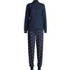 CALIDA Pigiama da Donna con Polsini, Peacoat Blue, 48-50