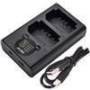 DSTE NP-FZ100 Batteria USB Dual Quick Charger Compatibile per Sony Alpha 9, A9, Alpha 9R, A9R, Alpha 9S, A9S, A7RIII A7R3, a7 III