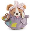 NICI mymochi, Brushy Spaniel in morbido peluche (8 cm) con pennello e completo da pittore, stile Kawaii, per bambini e adulti, in confezione regalo da 8,5 x 6,5 x 10 cm, marrone - 62905