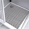 EIVINJE Tappetino da doccia quadrato, antiscivolo, anti-muffa: 70 x 70 cm, grande, per cabina doccia, in gomma morbida, antiscivolo, per bagno, pavimento bagnato, lavabile in lavatrice, grigio