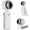 MERTTURM Mini Ventilatore Portatile, Autonomia di 12 Ore, 5 Velocità Potenti e Motore Senza Spazzole, Ventilatore Pieghevoleda Scrivania/Collo/Tasca per Viaggi, Trucco, All'aperto(Bianco Avorio)