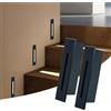 kpslucerna Faretto LED da Incasso per Scale 3W, IP65 Impermeabile Faro per Esterno Gradini, Alluminio Pressofuso Lampada Angolo Parete, Illuminazione Decorativa Interna Corridoi Scale (Nero Caldo Slim 2pz)