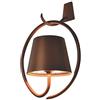 Zafferano Lampes à Porter Poldina Lampada da parete con gancio corten