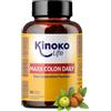 Kinoko life MaXX COLON DAILY - Lassativo Naturale e Sollievo dalla Stitichezza | Triphala + Psyllium (Fibre Prebiotiche) | Regolarità, Transito Intestinale e Riduzione dei Gas (90 Capsule)