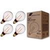 greenandco 4x Lampadina Vintage Edison LED dimmerabile | E27 G95 | claro | 3,5W 120lm | 1800K luce extra calda | 320° | 230V | nessun sfarfallio