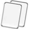 SHENGRUI Set di 2 teglie da forno rettangolari in acciaio inox, facili da pulire e lavabili in lavastoviglie, perfette per torte, lasagne, biscotti, pizza, pane (31 x 24 x 3,1 cm)