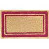 BANZAII TEXTILE INNOVATOR ONLINE Banzaii Zerbino Cocco da Esterno e Interno, Tappeto Antiscivolo 40x70 cm - Border Bordeaux