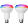 ledscom.de 2 pezzi E27 lampadina LED RGB, R80, bianco caldo - bianco freddo (2700-6300 K), 9,9 W, 950lm, Smart Home, WLAN, Alexa, opaco