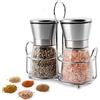 Yugefom Macina sale e pepe - macina sale e pepe in acciaio inox di alta qualità con grossolanità regolabile - macina sale e pepe macina pepe (Ss2)
