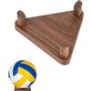 Floatdream Supporto per Palla in Legno, Stand da Basket in Noce, Espositore in Legno per Palline Sportive, Adatto per Riporre Palloni da Calcio, Pallavolo, Rugby e Basket