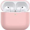 Nemteur Custodia per Airpods Pro 3, Case Protettiva Sottile in Silicone per Air Pods Pro 3 2025 (USB-C) Cover in Silicone Visibile con LED Frontale, Rosa