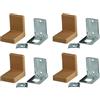 cyclingcolors 4x ferramenta staffa angolare di fissaggio in metallo con copertura plastica da avvitare 90 gradi supporto mobile rinforzo murale universale fissaggio 20 kg rovere