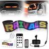 TWSOUL Pannello LED, Display Flessibile Programmabile, USB/Spina, Controllo App Bluetooth Pannello RGB, Impermeabile Scorrevole Personalizzato Insegna Luminosa Targhetta con Telecomando (16x192px