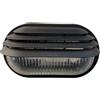 Lampo Lighting technology Applique in resina da parete ovale 21 cm da esterno con tettoia nera IP44 1XE27 E092NE