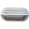 Lampo Lighting technology Applique in resina da parete ovale 26 cm da esterno con tettoia bianca IP44 1XE27 E095BI