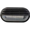 Lampo Lighting technology Applique in resina da parete ovale 26 cm da esterno con tettoia nera IP44 1XE27 E095NE