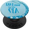 Cute Accessories Art Gifts for Women and Spiaggia di coda di sirena blu stile oceano, portami al mare PopSockets PopGrip Intercambiabile