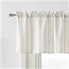 ZJDECOR Tenda da cucina a righe per finestra, a righe beige su sfondo bianco, misto cotone, tenda filtrante per la luce di campagna, decorazione per la casa, finestra della fattoria, tasca per asta