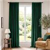 Lazzzy Tende oscuranti in velluto verde isolamento termico per camera da letto e soggiorno, oscuranti, extra lunghe, super morbide, con tasca per asta, 2 pannelli, verde smeraldo
