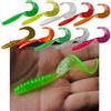Senvenelec 30 esche artificiali biomimetiche in silicone morbido per lombrichi artificiali esche da pesca Big Roll Tail, esche da pesca, vermi simulati, forte tentazione