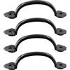 TopHomer 4 maniglie per armadi, 82 mm, in lega di zinco, maniglie per cassetti della cucina, pomelli per la sostituzione, accessori per armadi, maniglie per cassetti, armadio da cucina (nero)