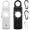 GOMETY Allarme personale, 2 allarmi tascabili da 130 dB, per donne, con luce LED, allarme di autodifesa, portachiavi, allarme antipanico, allarme antipanico, per donne, anziani, intera famiglia