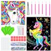 EKKONG 2 Pezzi 5D Diamond Painting Kit Completo, Pittura Diamante Fai da TePrincipiante Artigianato per la Decorazione della Parete di Casa (Cavalli Arcobaleno + Unicorni, 30 * 30cm+40 * 30cm)