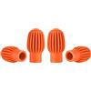 Alnicov 4 pezzi tamburo smorzatore tamburo smorzatore in silicone Silenzioso pratica consigli per batteria accessorio di ricambio, arancione