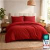 Komfortec Biancheria da letto premium super soft 3 pezzi copripiumino 240x220 cm + 2 federe 40x80 cm, 100% microfibra spazzolata, rosso