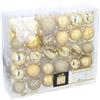 Giftsome Set di Palline di Natale - 60 Palle di Natale - Decorazioni Albero di Natale - Palline Albero Natale - per uso Interno ed Esterno - Design Opaco, Lucido, Glitterato e Aperto - Ø6/7 cm