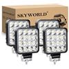 SKYWORLD 4 Pcs Mini Faro da Lavoro Led, 3.3 pollici 48W Spot Luci di Lavoro a Led barra led fuoristrada Fari di Profondità per Auto Trattore Escavatore Camion SUV ATV 4x4, 6000K Faretti Fendinebbia
