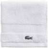 Lacoste Asciugamano ospite Heritage in cotone Supima, 33 x 33 cm, bianco