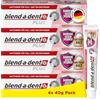 Blend-a-dent Plus barriera contro i residui di cibo, crema adesiva premium, per protesi complete, insapore, 4 x 40 g