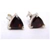 1.80 GM 925 Argento Sterling Naturale Granato Taglio Gemma a Lobo Orecchini 0.6