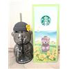 Starbucks Korea Bearista Bicchiere Vetro Cappello Blu 430ml Cold Limited 2022