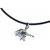Miniblings Argento Catena a Maglia Skateboarders in Pelle Collana 45 cm Skateboard Longboard Argento - Gioielli di Moda a Mano