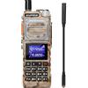 BAOFENG UV-25 Tri-Power Radio amatoriale portatile, radio a lungo raggio da 10W, ricevitore multibanda aereo UHF VHF FM, Batteria di ricarica di tipo C da 5200 mAh, Antenna a collo d'oca