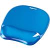 Fellowes Tappetino mouse poggiapolsi, tappetino mouse in Gel Crystals con base in gomma antiscivolo, mouse pad ergonomico per computer e laptop, compatibile con mouse laser e ottici, colore blu